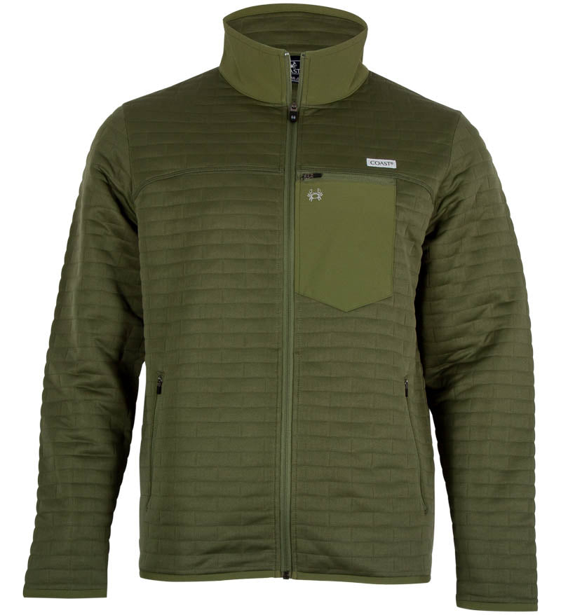 Coast Apparel Foresail Quilted Jacket olive front