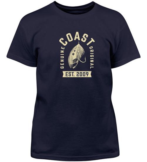 Coast Apparel Boys Genuine Saltwater Tee navy front