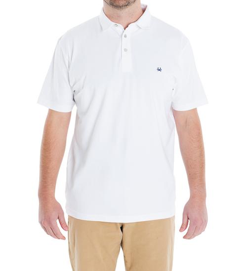 solid white winyah polo