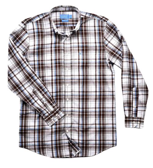 unisex plaid dress shirt - button down shirt