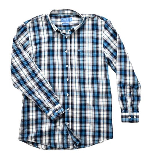 unisex button down shirt - plaid dress shirt