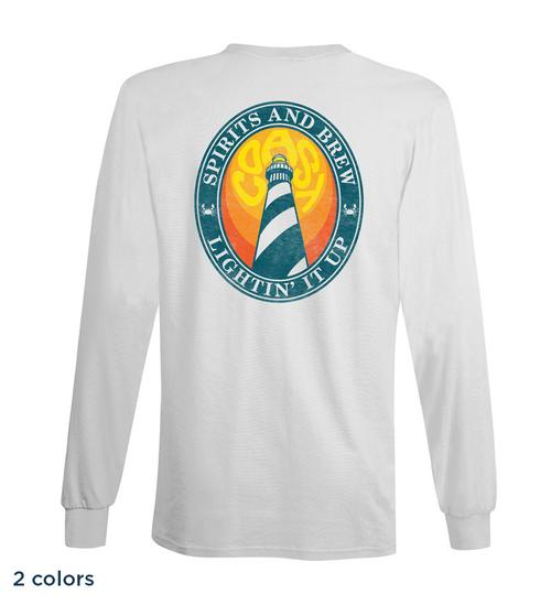 Long sleeve classic t-shirt with lighthouse screen-print