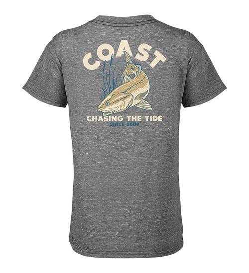 Coast Apparel Youth T-Shirt with Red Drum Fish on back