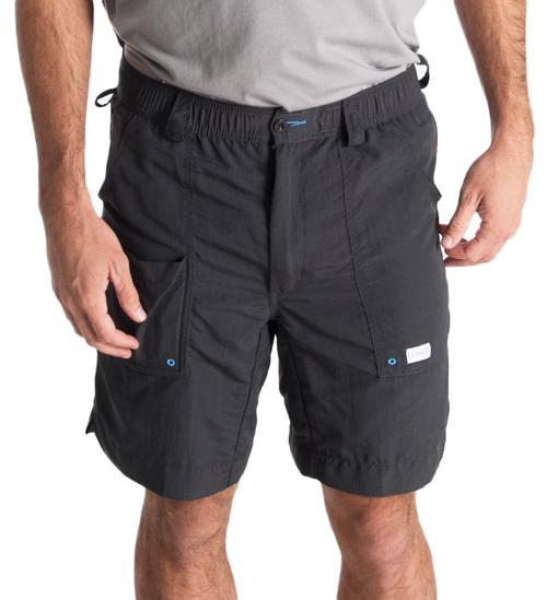 8.5" black angler shorts - fishing shorts - casual shorts - beach shorts - swim shorts