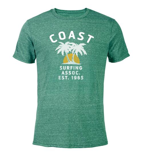 Coast mens t-shirts - green palm trees