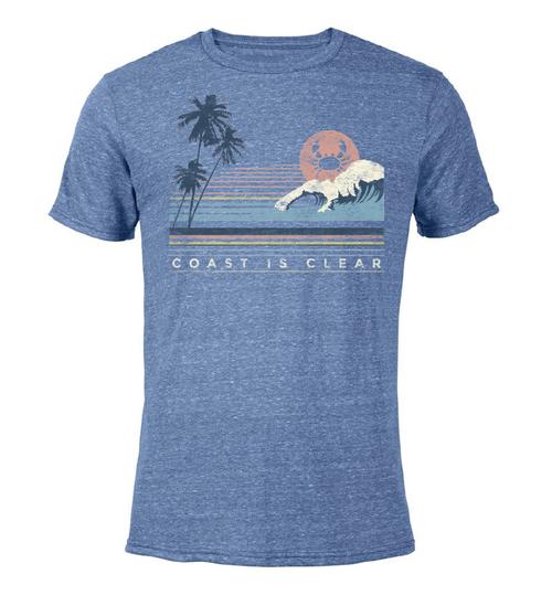 coast is clear t-shirt - 5% of sales donated to reduce plastic pollution