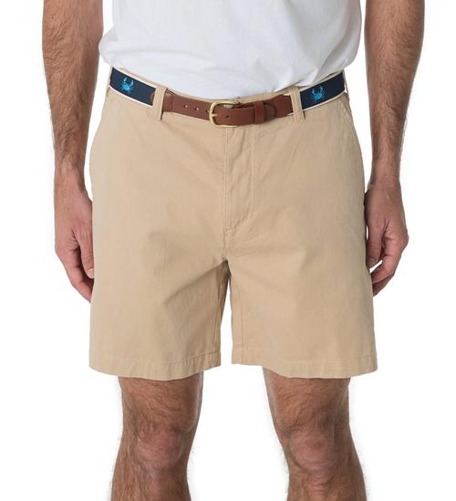 khaki deck shorts 6.5"