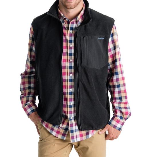 fireside flannel vest - zip up vest