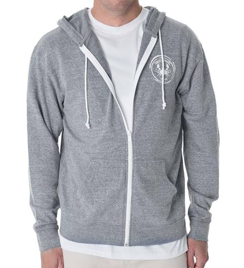 French Terry Zip Hoodie - Graphite Snow Heather