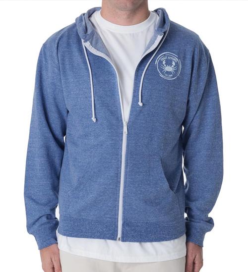 French Terry Zip Hoodie - Royal Heather