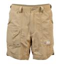 khaki 6.5" angler shorts - fishing shorts - beach shorts - quick dry